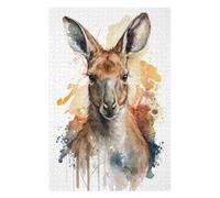Puzzles 75x50cm/1000pcs pour Adolescents Watercolor Kangaroo Portrait Puzzles pour Adultes Jouets Anti-Stress Cadeaux d'anniversaire pour Les Amis Et La Famille 75x50cm/1000pcs