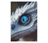 Puzzles 75x50cm/1000pcs pour Adolescents White Dragon Blue Eye Puzzles pour Adultes Jeux Relaxants Qui Améliorent La Mémoire, Parfaits comme Cadeaux pour Toute La Famille 75x50cm/1000pcs