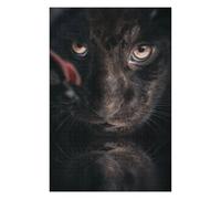Puzzles 75x50cm/1000pcs pour Adultes Black Jaguar Cub Puzzles pour Adultes, Jouets À Monter Soi-même, Cadeaux pour Femmes (Anniversaire, Noël) 75x50cm/1000pcs
