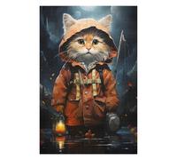 Puzzles 75x50cm/1000pcs pour Adultes Cat Fisherman in Iniform Puzzles À Monter Soi-même, Jouets, Modèles À Assembler, Cadeaux pour Les Amis Et La Famille 75x50cm/1000pcs