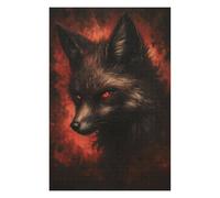 Puzzles 75x50cm/1000pcs pour Adultes Dark Kitsune - Mystical Fox Spirit Puzzles À Monter Soi-même, Jouets, Modèles À Assembler, Cadeaux pour Les Amis Et La Famille 75x50cm/1000pcs