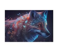 Puzzles 75x50cm/1000pcs pour Adultes Enchanted Wolf Mystical Artwork Puzzle pour Adultes, Jouet Anti-Stress Amusant Et Humoristique, Cadeau d'anniversaire, Cadeaux, 75x50cm/1000pcs