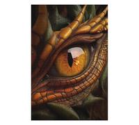 Puzzles 75x50cm/1000pcs pour Adultes Fantasy Dragon Orange Eye Puzzle pour Adultes Jeu Manuel Décoration Murale Cadeau d'anniversaire Unique 75x50cm/1000pcs