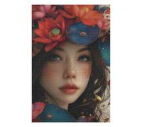 Puzzles 75x50cm/1000pcs pour Adultes Flower Frame Casse-têtes pour Adultes, Jeu De Réflexion Difficile, Cadeau d'anniversaire Unique 75x50cm/1000pcs