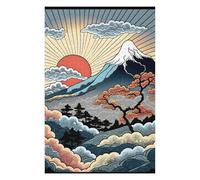 Puzzles 75x50cm/1000pcs pour Adultes Fuji Sunrise Retro Art Puzzle Anti-Stress, Jouet De Décoration Intérieure, Défi Éducatif 75x50cm/1000pcs