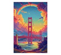 Puzzles 75x50cm/1000pcs pour Adultes Golden Gate Pride Puzzles À Monter Soi-même, Jouets, Modèles À Assembler, Cadeaux pour Les Amis Et La Famille 75x50cm/1000pcs