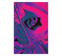 Puzzles 75x50cm/1000pcs pour Adultes Grim Reaper in Purple and Blue Puzzle pour Adultes Jeu Manuel Décoration Murale Cadeau d'anniversaire Unique 75x50cm/1000pcs