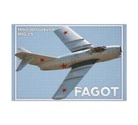 Puzzles 75x50cm/1000pcs pour Adultes Mig15 Fagot Puzzles pour Adultes Jeu Manuel Difficile Difficile Cadeaux pour Les Amis Et La Famille 75x50cm/1000pcs