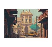 Puzzles 75x50cm/1000pcs pour Adultes New Delhi 02 Pixel Art Puzzle Adulte, Jeu De Réflexion, Décoration Intérieure, Défi À Relever 75x50cm/1000pcs