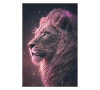 Puzzles 75x50cm/1000pcs pour Adultes Pink Fantasy Lion Glow Puzzles À Monter Soi-même, Jouets, Modèles À Assembler, Cadeaux pour Les Amis Et La Famille 75x50cm/1000pcs