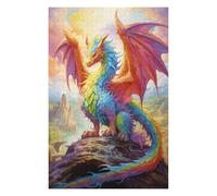 Puzzles 75x50cm/1000pcs pour Adultes Rainbow Dragon Majesty Casse-têtes pour Adultes Jeu Manuel Assemblage De Motifs Cadeaux De Noël Et d'anniversaire 75x50cm/1000pcs