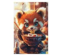 Puzzles 75x50cm/1000pcs pour Adultes Red Panda Eating Ramen Puzzles pour Adultes - Jeux Relaxants - Cadeaux De Précision pour Les Amis Et La Famille 75x50cm/1000pcs