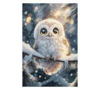 Puzzles 75x50cm/1000pcs pour Adultes Snowy Owl Portrait Puzzles À Monter Soi-même, Jouets, Modèles À Assembler, Cadeaux pour Les Amis Et La Famille 75x50cm/1000pcs