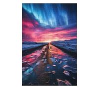 Puzzles 75x50cm/1000pcs pour Adultes Sunset Northern Lights Puzzle Anti-Stress, Jouet De Décoration Intérieure, Défi Éducatif 75x50cm/1000pcs