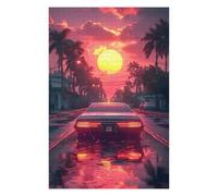 Puzzles 75x50cm/1000pcs pour Adultes Synthwave Poster Puzzles À Monter Soi-même, Jouets, Modèles À Assembler, Cadeaux pour Les Amis Et La Famille 75x50cm/1000pcs