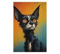 Puzzles 75x50cm/1000pcs pour Adultes Urban Feline Chic Puzzles À Monter Soi-même, Jouets, Modèles À Assembler, Cadeaux pour Les Amis Et La Famille 75x50cm/1000pcs
