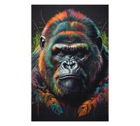 Puzzles 75x50cm/1000pcs The Old Gorilla Casse-tête pour Adultes, Jeu De Réflexion, pour S'amuser en Famille, Cadeaux d'anniversaire Et De Noël Uniques 75x50cm/1000pcs