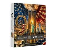 Puzzles 911 Ne Oublier Drapeau Américain Éducatifs en Bois