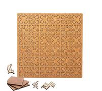 Puzzles À Plateau Fractal en Bois Difficiles Et pour Les Penseurs Portable Impossible Pensée Inversée Défi sans Image Convient Jeux D'entraînement Cérébral Square C