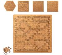 Puzzles à Plateau Fractal, Labyrinthe créatif irrégulier Unique, Impossible Difficile, Puzzle en Bois, Puzzle Stimulant sans Image pour fête de Famille, Voyage (B*1)