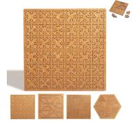 Puzzles à Plateau Fractal pour Adultes, Puzzle en Bois, défi Unique de Forme irrégulière/pensée inversée, pour Adultes Amateurs de Puzzle Familial D