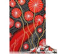 Puzzles à Pois Floraux 1000 pièces Puzzle en Papier pour Adultes Convient aux Adultes et aux Plus de 18 Ans Jouets Anti-Stress 38 x 26 cm/1000 pièces