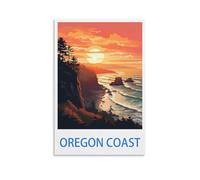 Puzzles à scie Casse-tête 1000 pièces Puzzles de la côte de l’Oregon célèbrent Noël Cadeau de Puzzle pour la Famille et Les Amis 52x38cm