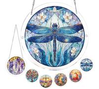 Puzzles Acryliques Suncatcher Fenêtre Suspendue, Attrape- pour Suspension de fenêtre, Suncatcher Puzzles Floral pourFenêtre, pour Décoration Jardin