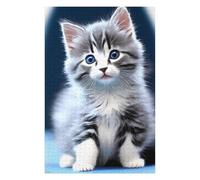 Puzzles Adorable Kitten with Blue Eyes Puzzles pour Adultes - Jeu Manuel - Défi Difficile - Idéal comme Cadeau pour Toute La Famille 1000pcs(75x50cm)