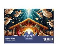 Puzzles Adulte AngePuzzles 1000 Pièces Défi Jouet Qualité Supérieure 1000 Pièces JésusChrist Puzzles Cadeaux pour Femmes pour Adultes Enfants 38x26cm/1000pcs