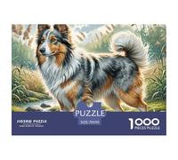 Puzzles Adulte Chien de Berger polonais des Basses Terres 1000 Pièces Défi Jouet Puzzle De Qualité Supérieure Scenic Scene Theme Cadeaux pour Hommes pour Adultes Et Enfants À Partir De 12 Ans 70x50cm