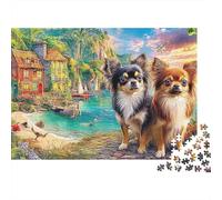 Puzzles Adulte ChihuahuaStreet Puzzles 1000 Pièces Jeu Éducatif Puzzle Décoratif Puzzles Cadeaux pour Hommes Adultes Et Enfants À Partir De 14 Ans 52x38cm/1000pcs