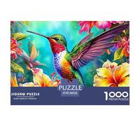 Puzzles Adulte ColibrisPuzzles 1000 Pièces Défi Jouet Qualité Supérieure 1000 Pièces Animal Theme Puzzles Cadeaux pour Femmes pour Adultes Et Enfants À Partir De 12 Ans 38x26cm/1000pcs