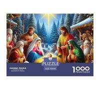 Puzzles Adulte JésusPuzzle 1000 Pièces Jeu Éducatif Puzzle Décoratif 1000 Pièces SauveurPuzzles Cadeaux pour Hommes pour Adultes Et Enfants À Partir De 12 Ans 70x50cm/1000pcs