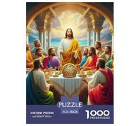 Puzzles Adulte JésusPuzzle 1000 Pièces Jeu Éducatif Qualité Supérieure 1000 Pièces SauveurPuzzles Cadeaux pour Les Mères Adultes Et Enfants À Partir De 14 Ans 38x26cm/1000pcs