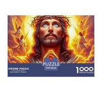 Puzzles Adulte JésusPuzzle 1000 Pièces Jeu Éducatif Qualité Supérieure 1000 Pièces SauveurPuzzles Cadeaux pour Les Mères pour Adultes Et Enfants À Partir De 12 Ans 38x26cm/1000pcs