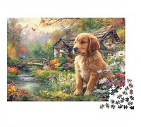 Puzzles Adulte Le Golden RetrieverPuzzles 1000 Pièces Jeu Éducatif Puzzle Décoratif Puzzles Cadeaux pour Femmes Adultes Et Enfants À Partir De 14 Ans 70x50cm/1000pcs