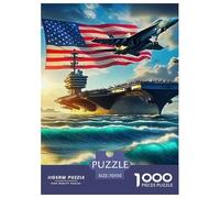 Puzzles Adulte Navire de guerrePuzzles 1000 Pièces Défi Jouet Qualité Supérieure 1000 Pièces Patriotic Theme Puzzles Cadeaux pour Femmes Adultes Et Enfants À Partir De 14 Ans 70x50cm/1000pcs