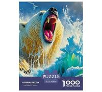 Puzzles Adulte Ours polaire1000 Pièces Défi Jouet Puzzle De Qualité Supérieure Ice and Snow Animal Theme Puzzles Cadeaux pour Les Mères pour Adultes Et Enfants À Partir De 12 Ans 70x50cm/1000pcs