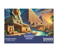 Puzzles Adulte pyramidePuzzles 1000 Pièces Jeu Éducatif Qualité Supérieure 1000 Pièces Ancient Egyptian Theme Puzzles Cadeaux pour Hommes Adultes Et Enfants À Partir De 14 Ans 38x26cm/1000pcs