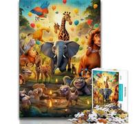 Puzzles Adultes 1000 Animaux africains 1000 pièces pour Adolescents, Parfaits pour Les soirées Jeux, Jouet coloré pour la Maison (Taille 38x26cm)