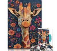 Puzzles Adultes 1000 Animaux Girafe 1000 pièces pour Adultes, défi Difficile à Offrir en Cadeau à Toute la Famille (Taille 75x50cm)