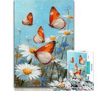 Puzzles Adultes 1000 Fleurs Sauvages et Papillons 1000 pièces pour Adolescents, Parfaits pour Les soirées Jeux, Jouet coloré pour la Maison (Taille 75x50cm)