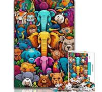 Puzzles Adultes 1000 pièces Animaux africains 1000 pièces pour Adolescents, Jouet éducatif, Jeux familiaux Amusants, décoration d'intérieur Unique (Taille 75x50cm)