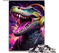 Puzzles Adultes 1000 pièces Animaux Crocodiles du Nil Puzzles en Bois pour Adultes Taille 50x75cm Jeu Familial interactif, Décoration d'intérieur DIY Défi cérébral Cadeau
