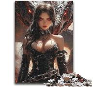 Puzzles Adultes 1000 pièces Anime Dragon Girl pour et à partir de 14 Ans Jouets de Jeu Car C'est Un pour Toute la Famille 50x75cm