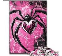 Puzzles Adultes 1000 pièces Araignée Rose Puzzles 1000 pièces pour Adultes pour Les Anniversaires, Les Vacances, Les décorations de fête Spatiale (Taille 50x75cm)