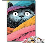 Puzzles Adultes 1000 pièces Art Cat, adaptés aux 14 Ans et Plus Décoration d'intérieur Offrez des Cadeaux pour Toute la Famille (Taille 50x75cm)