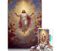 Puzzles Adultes 1000 pièces, Art Difficile de Jésus, 1000 pièces pour Adultes, Anti-Stress, Vacances à la Maison, Temps Mort, Interaction Parent-Enfant (Taille 75x50cm)