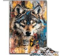 Puzzles Adultes 1000 pièces Art du Loup, pour Les 14 Ans et Plus Chaque pièce est Unique - Jeu Amusant et Stimulant pour Toute la Famille Bon Cadeau (Taille 26x38cm)